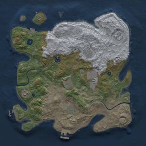 Thumbnail Rust Map: Procedural Map, Size: 3550, Seed: 442933, 14 Monuments