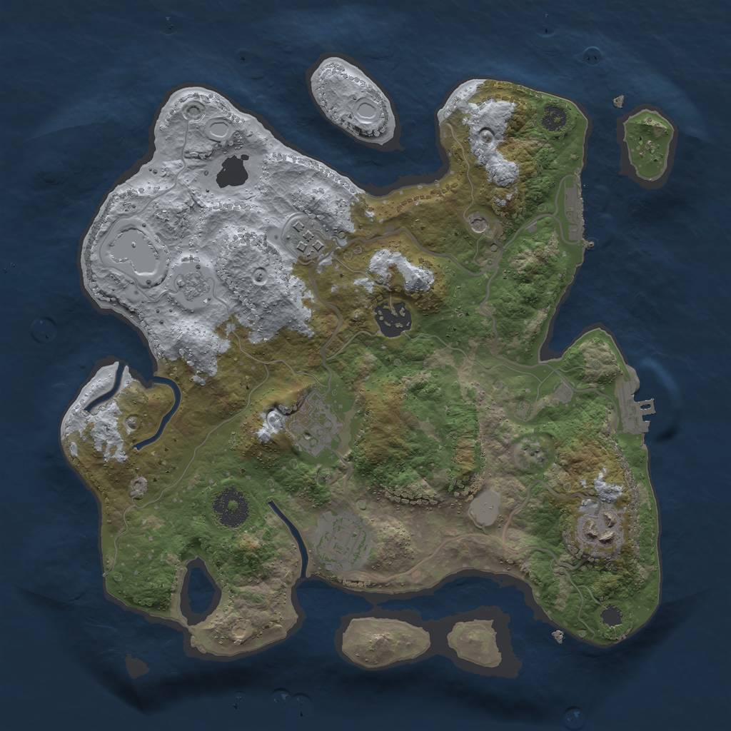 Rust Map: Procedural Map, Size: 3000, Seed: 16709632, 14 Monuments