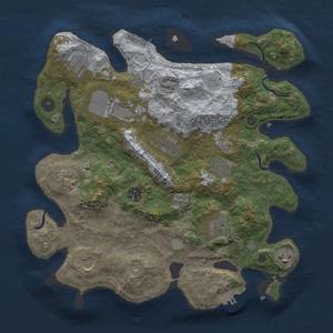 Thumbnail Rust Map: Procedural Map, Size: 3500, Seed: 747644205, 19 Monuments