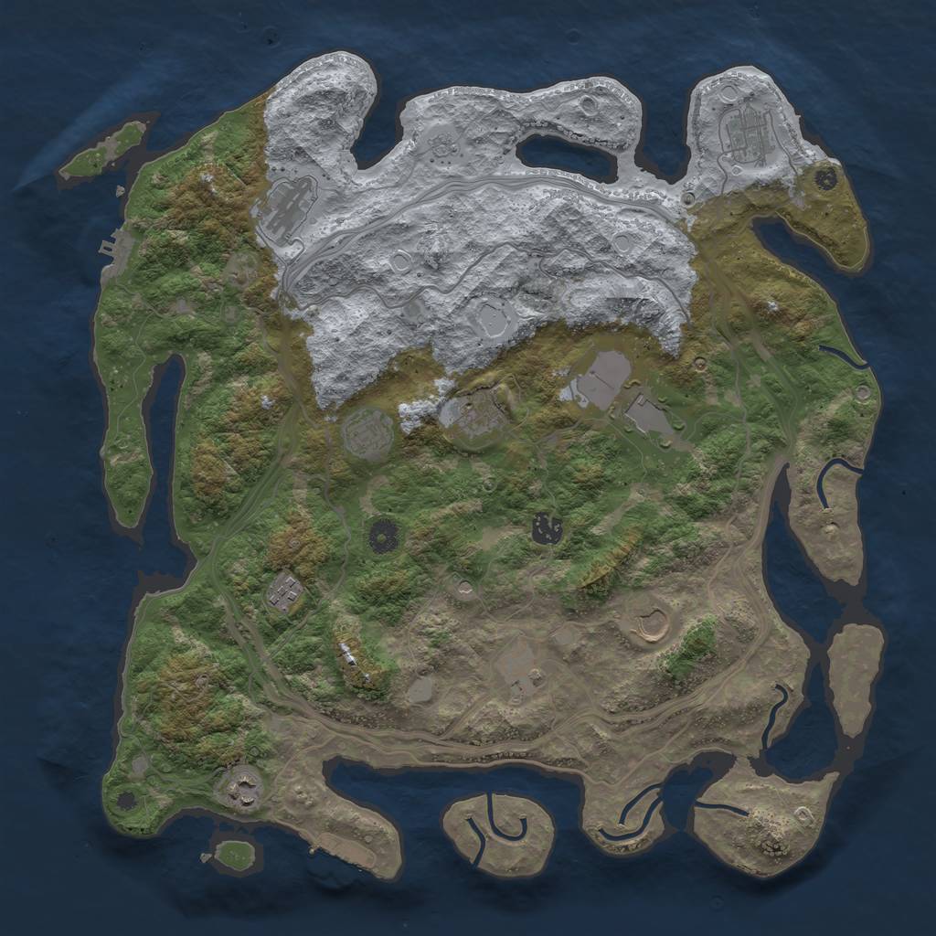 Rust Map: Procedural Map, Size: 4300, Seed: 12011, 19 Monuments