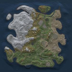 Thumbnail Rust Map: Procedural Map, Size: 3550, Seed: 621794, 18 Monuments