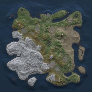 Thumbnail Rust Map: Procedural Map, Size: 3500, Seed: 2379370, 18 Monuments