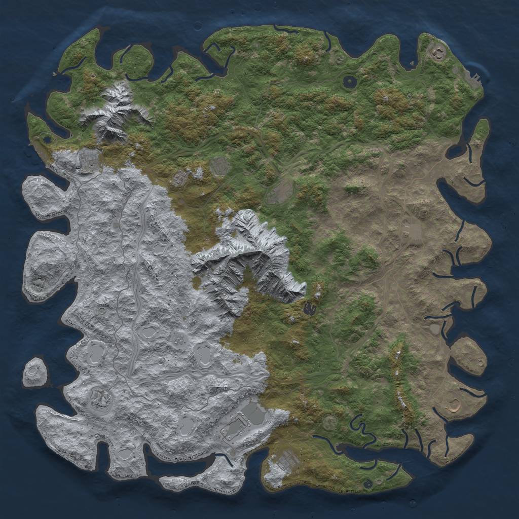Rust Map: Procedural Map, Size: 6000, Seed: 1507313048, 20 Monuments