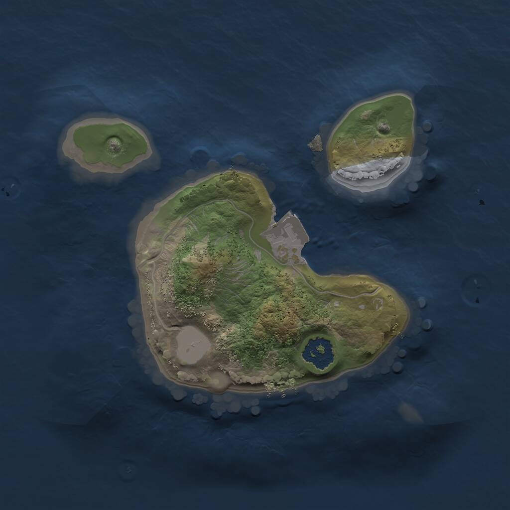 Rust Map: Procedural Map, Size: 1664, Seed: 1337, 1 Monuments