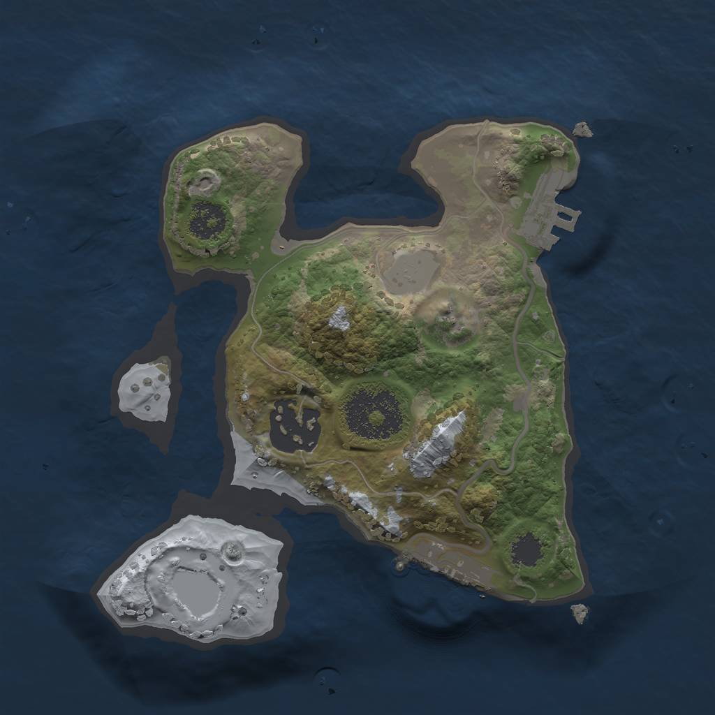 Rust Map: Procedural Map, Size: 1950, Seed: 202301, 8 Monuments