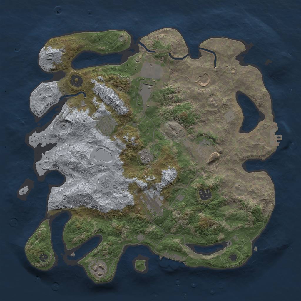 Rust Map: Procedural Map, Size: 3560, Seed: 813523, 17 Monuments