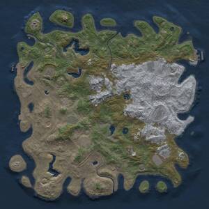 Thumbnail Rust Map: Procedural Map, Size: 5000, Seed: 209533448, 17 Monuments