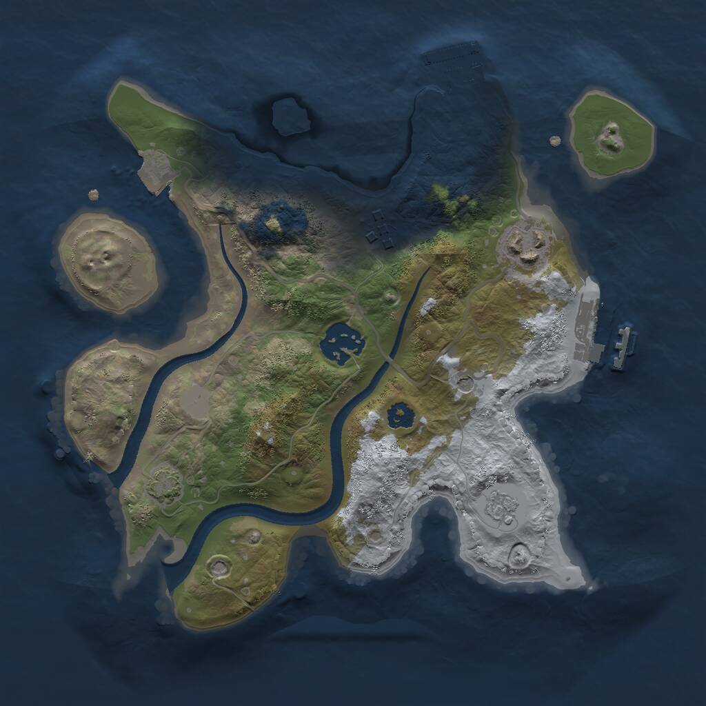 Rust Map: Procedural Map, Size: 2600, Seed: 69420, 9 Monuments
