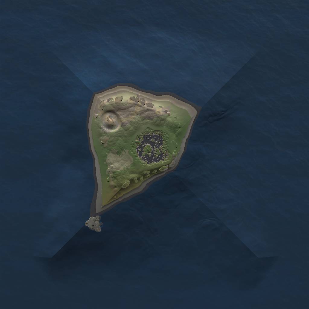 Rust Map: Procedural Map, Size: 1000, Seed: 954918212, 3 Monuments