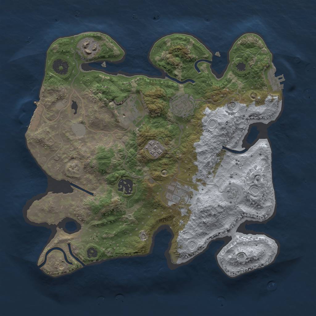 Rust Map: Procedural Map, Size: 3000, Seed: 395631, 15 Monuments