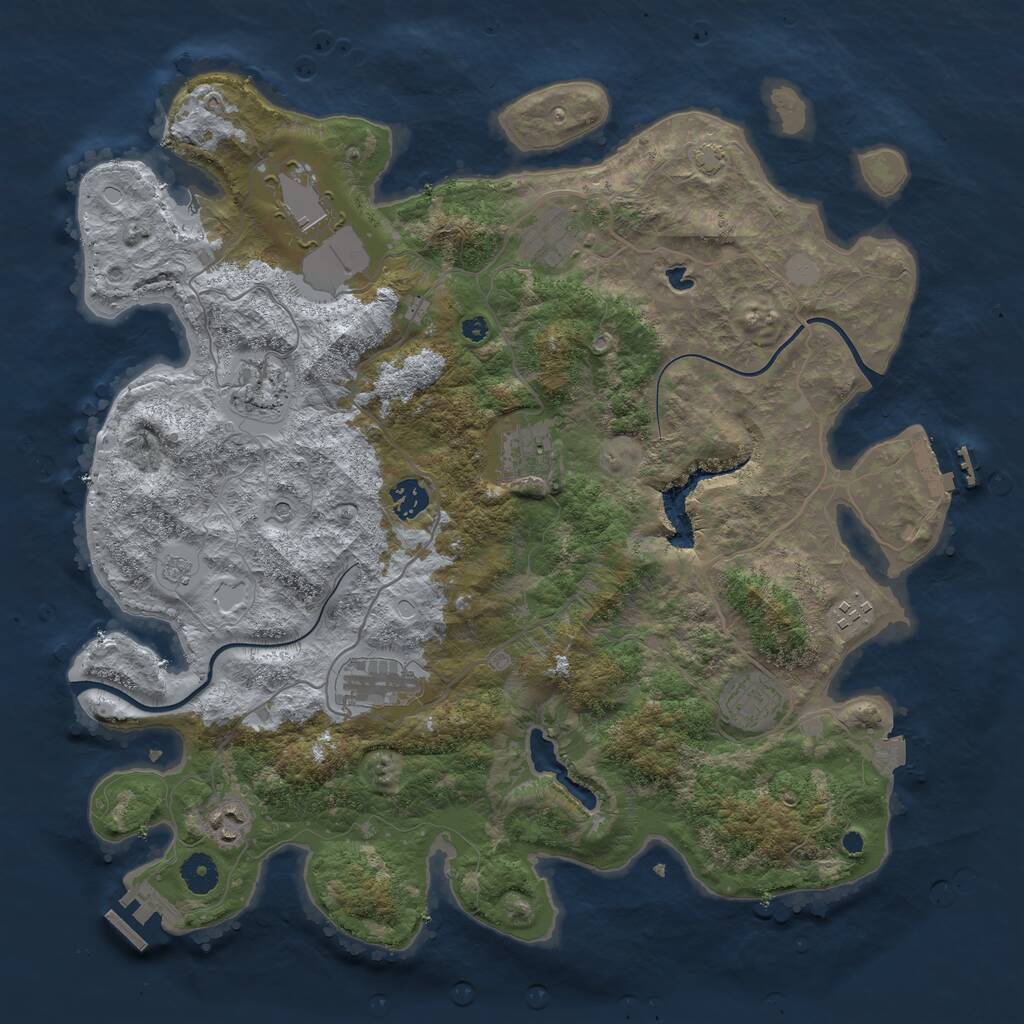 Rust Map: Procedural Map, Size: 4000, Seed: 67684177, 15 Monuments