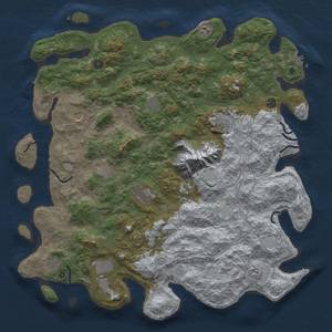 Thumbnail Rust Map: Procedural Map, Size: 5000, Seed: 134534545, 20 Monuments