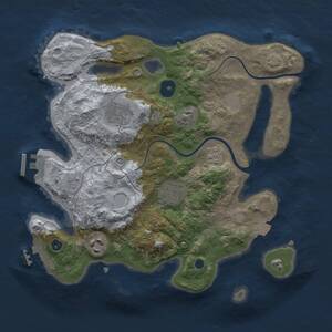 Thumbnail Rust Map: Procedural Map, Size: 3000, Seed: 1865986150, 10 Monuments