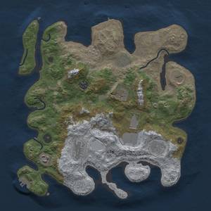 Thumbnail Rust Map: Procedural Map, Size: 3500, Seed: 47, 18 Monuments