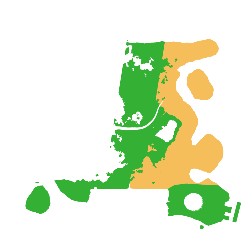 Biome Rust Map: Procedural Map, Size: 2500, Seed: 31423