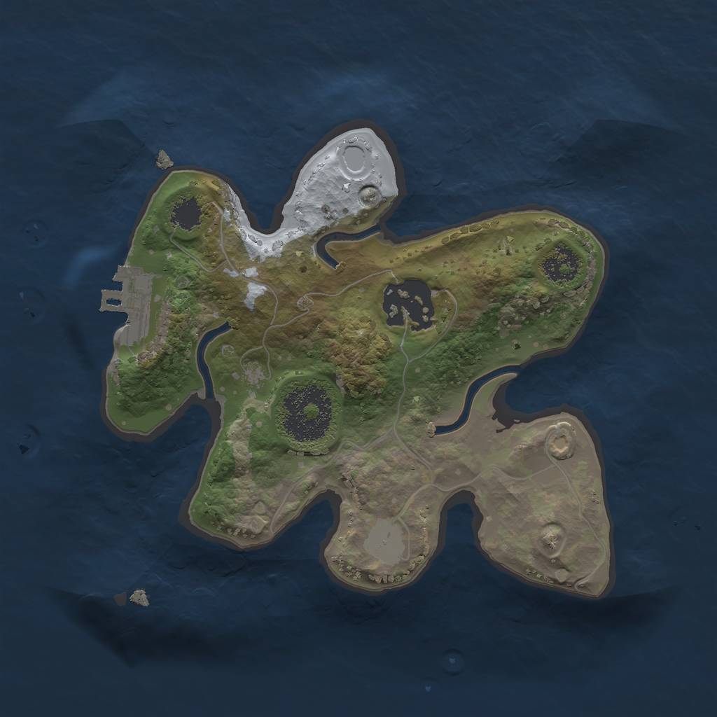 Rust Map: Procedural Map, Size: 2000, Seed: 1260272543, 7 Monuments