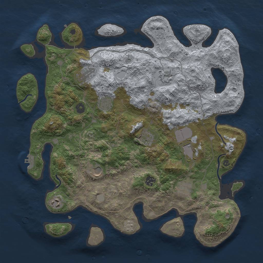 Rust Map: Procedural Map, Size: 4000, Seed: 1748315678, 18 Monuments