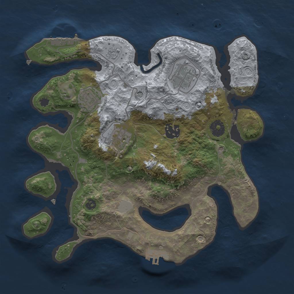 Rust Map: Procedural Map, Size: 2800, Seed: 123456785, 13 Monuments