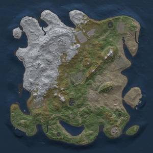 Thumbnail Rust Map: Procedural Map, Size: 3700, Seed: 1816479251, 19 Monuments