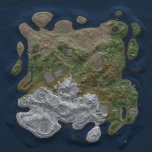 Thumbnail Rust Map: Procedural Map, Size: 3750, Seed: 65423, 19 Monuments