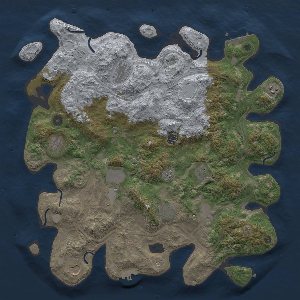 Rust Map: Procedural Map, Size: 4250, Seed: 1474577688, 19 Monuments
