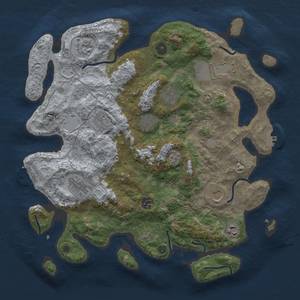 Thumbnail Rust Map: Procedural Map, Size: 3850, Seed: 89596393, 19 Monuments