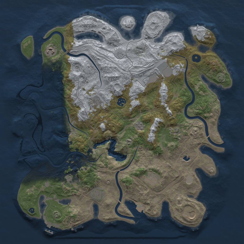 Rust Map: Procedural Map, Size: 4250, Seed: 1717472010, 16 Monuments