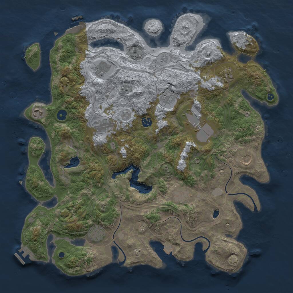 Rust Map: Procedural Map, Size: 4250, Seed: 1717472010, 17 Monuments