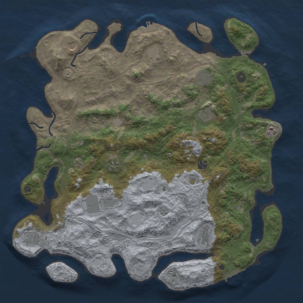 Rust Map: Procedural Map, Size: 4550, Seed: 20191998, 20 Monuments