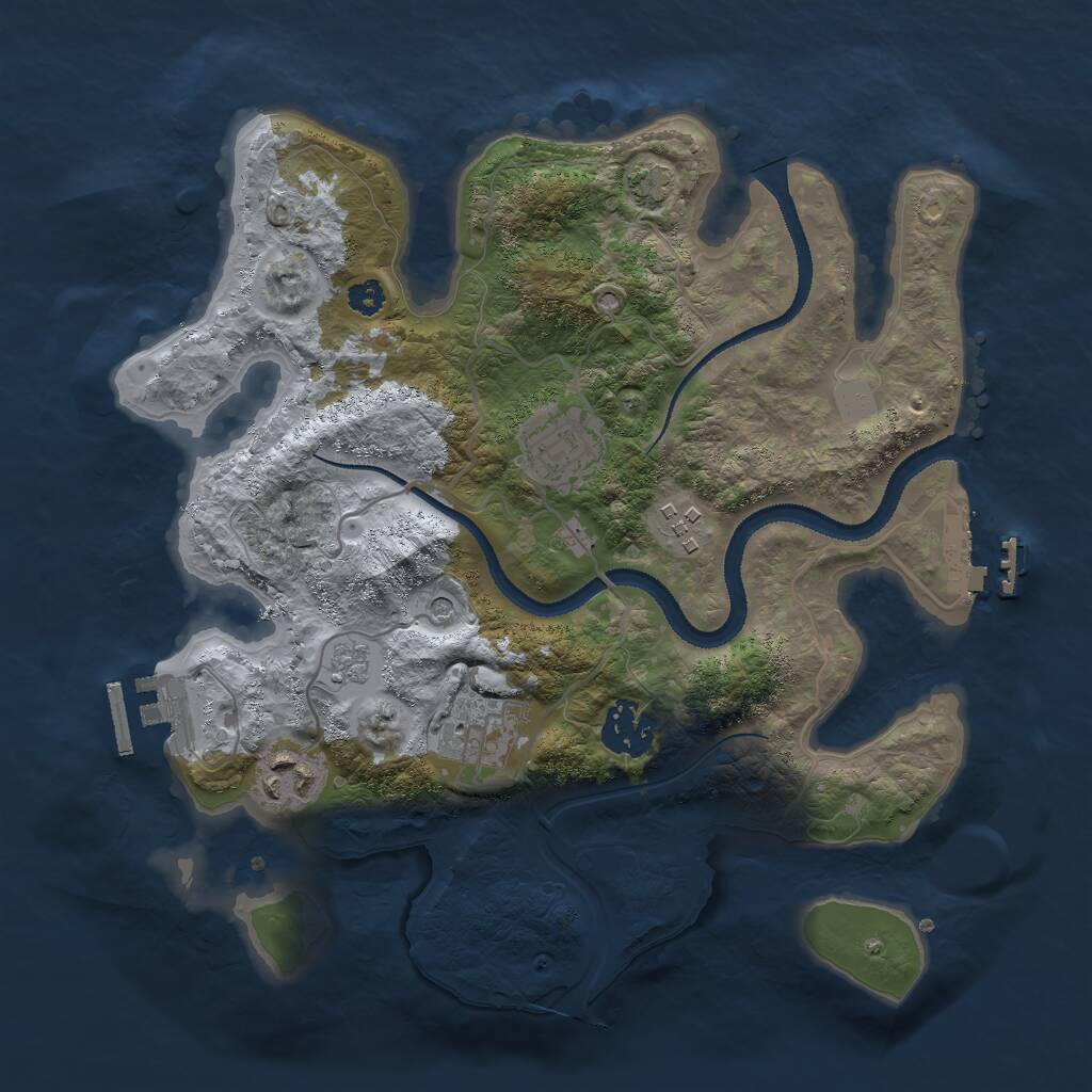 Rust Map: Procedural Map, Size: 3000, Seed: 1597011370, 11 Monuments