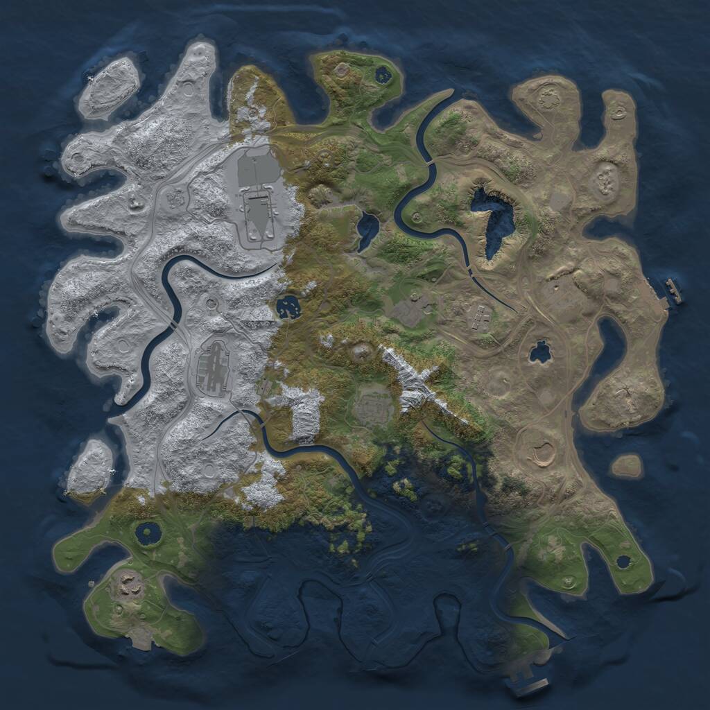 Rust Map: Procedural Map, Size: 4350, Seed: 234235211, 15 Monuments