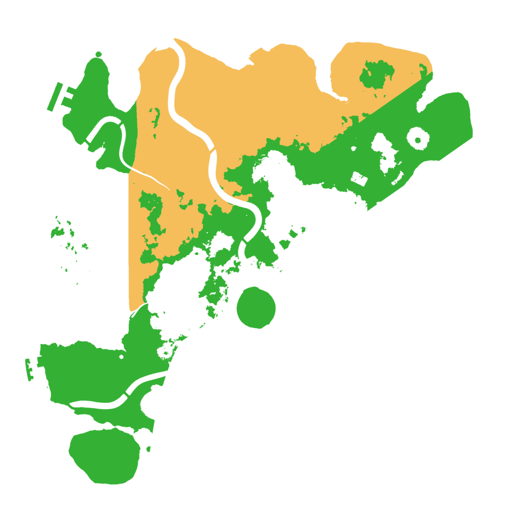 Biome Rust Map: Procedural Map, Size: 3500, Seed: 666695962