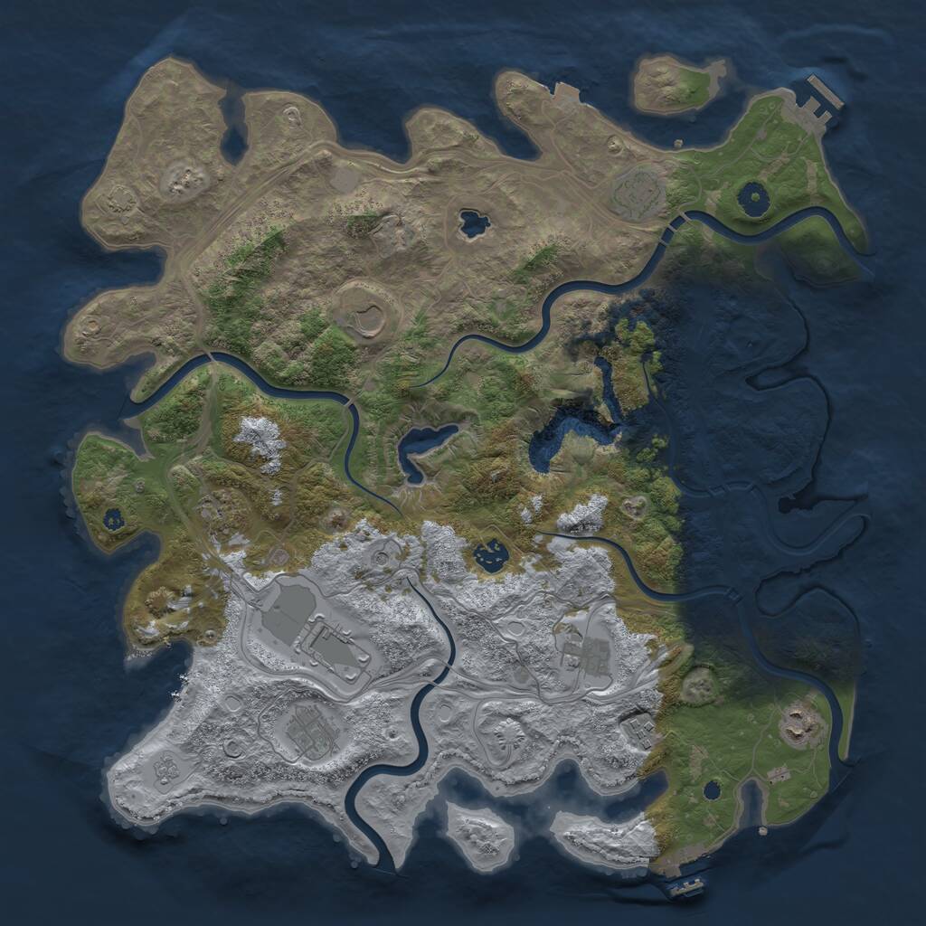 Rust Map: Procedural Map, Size: 4300, Seed: 1880058943, 15 Monuments
