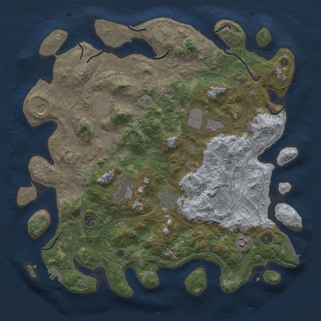 Rust Map: Procedural Map, Size: 4250, Seed: 1774788480, 19 Monuments