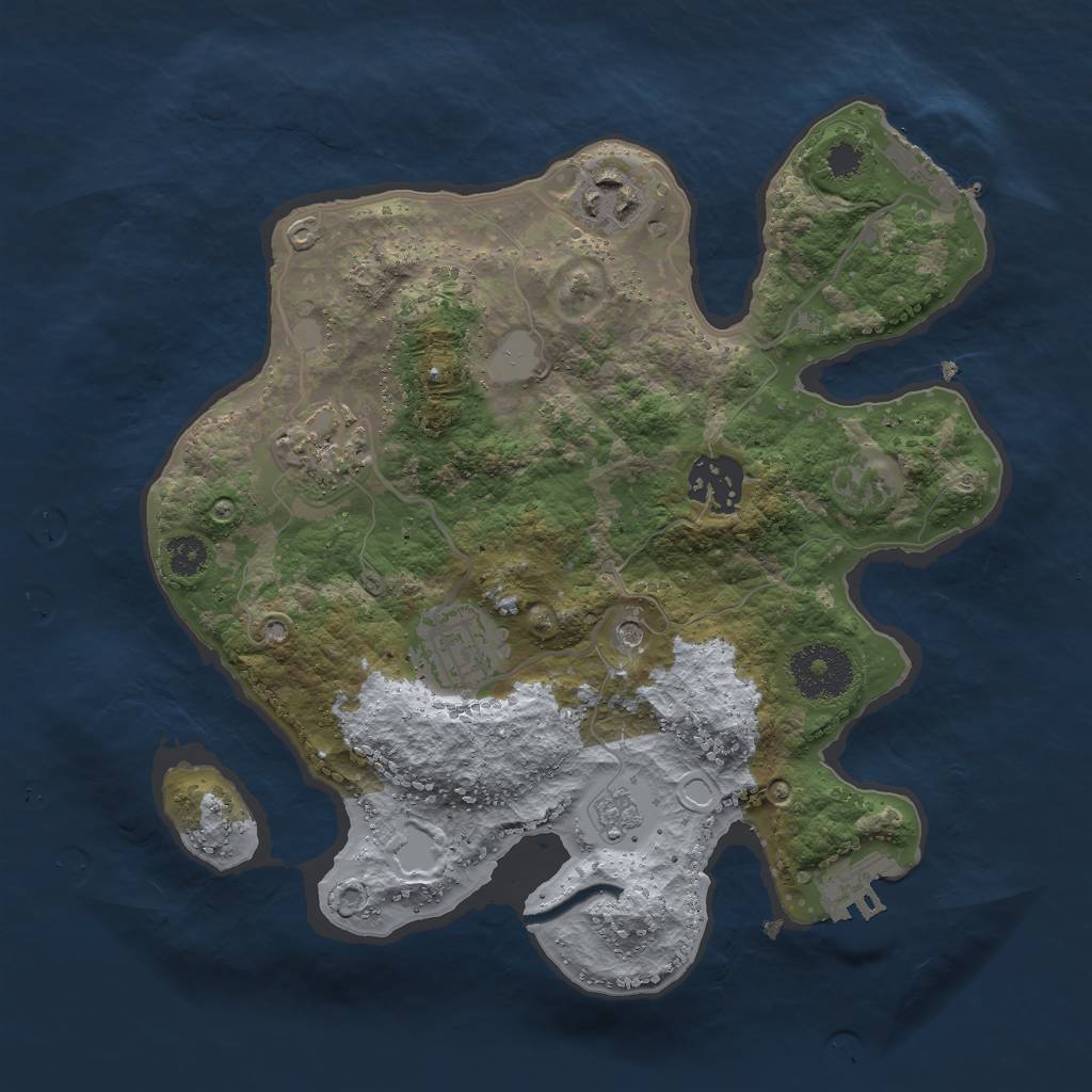Rust Map: Procedural Map, Size: 2800, Seed: 464523124, 13 Monuments