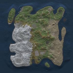 Thumbnail Rust Map: Procedural Map, Size: 3500, Seed: 841550146, 18 Monuments