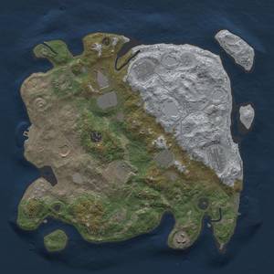 Thumbnail Rust Map: Procedural Map, Size: 3500, Seed: 1975861331, 19 Monuments