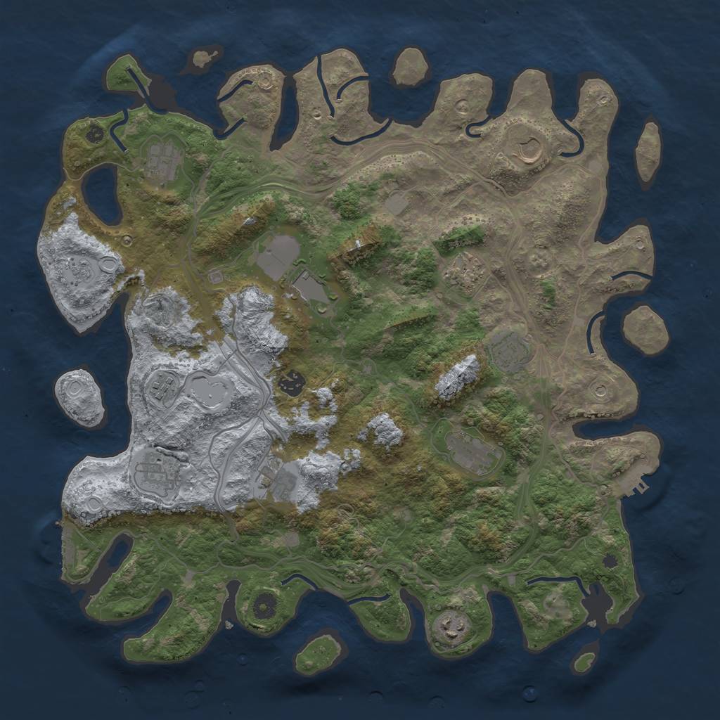 Rust Map: Procedural Map, Size: 4250, Seed: 1517395276, 20 Monuments