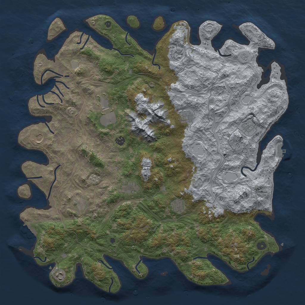 Rust Map: Procedural Map, Size: 5000, Seed: 2026, 20 Monuments