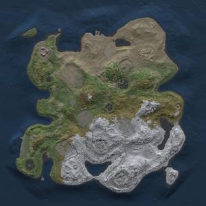 Thumbnail Rust Map: Procedural Map, Size: 3000, Seed: 2088729034, 16 Monuments