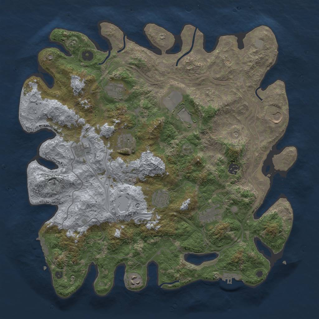 Rust Map: Procedural Map, Size: 4250, Seed: 76, 19 Monuments