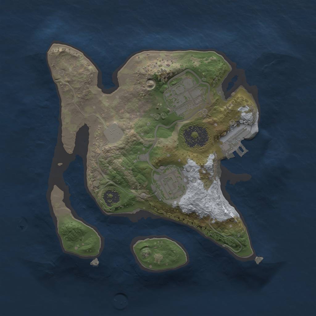 Rust Map: Procedural Map, Size: 1991, Seed: 789, 8 Monuments