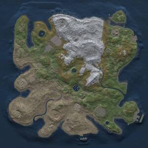 Thumbnail Rust Map: Procedural Map, Size: 3500, Seed: 1317987029, 14 Monuments