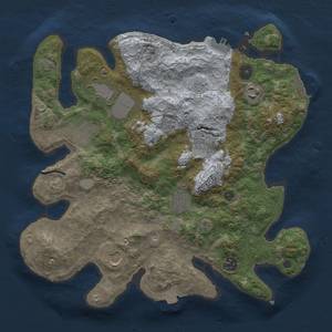 Thumbnail Rust Map: Procedural Map, Size: 3500, Seed: 1317987029, 16 Monuments