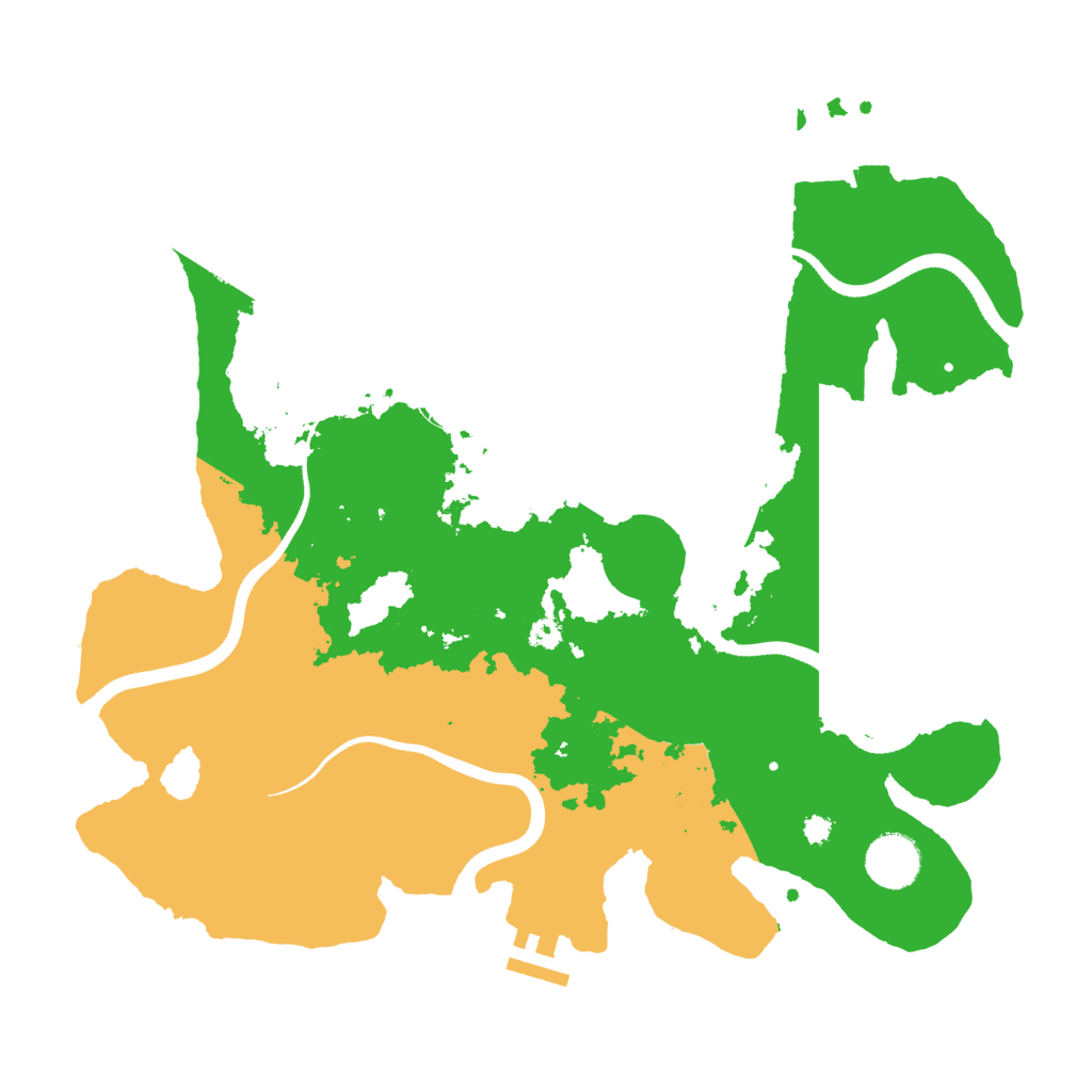 Biome Rust Map: Procedural Map, Size: 3500, Seed: 377488327