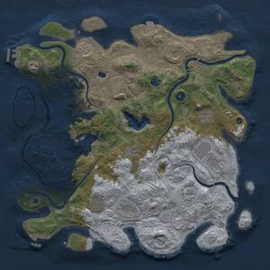 Thumbnail Rust Map: Procedural Map, Size: 4250, Seed: 3153131, 17 Monuments