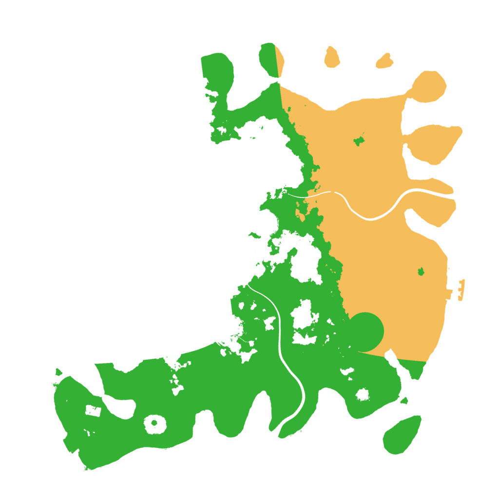 Biome Rust Map: Procedural Map, Size: 3500, Seed: 251365999