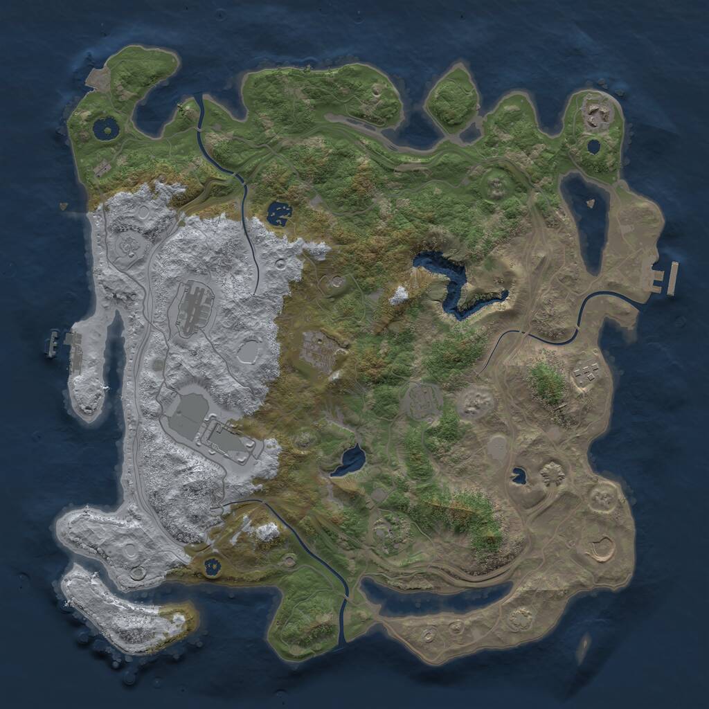 Rust Map: Procedural Map, Size: 4250, Seed: 9152022, 15 Monuments