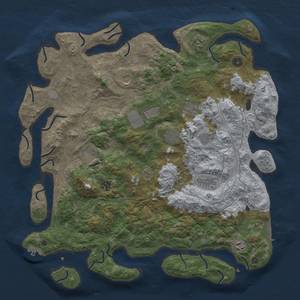 Thumbnail Rust Map: Procedural Map, Size: 4500, Seed: 1819968513, 20 Monuments