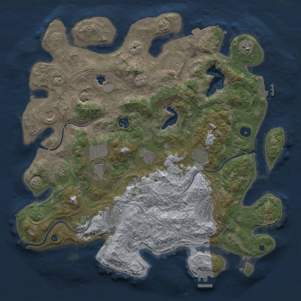 Rust Map: Procedural Map, Size: 4250, Seed: 148157, 17 Monuments